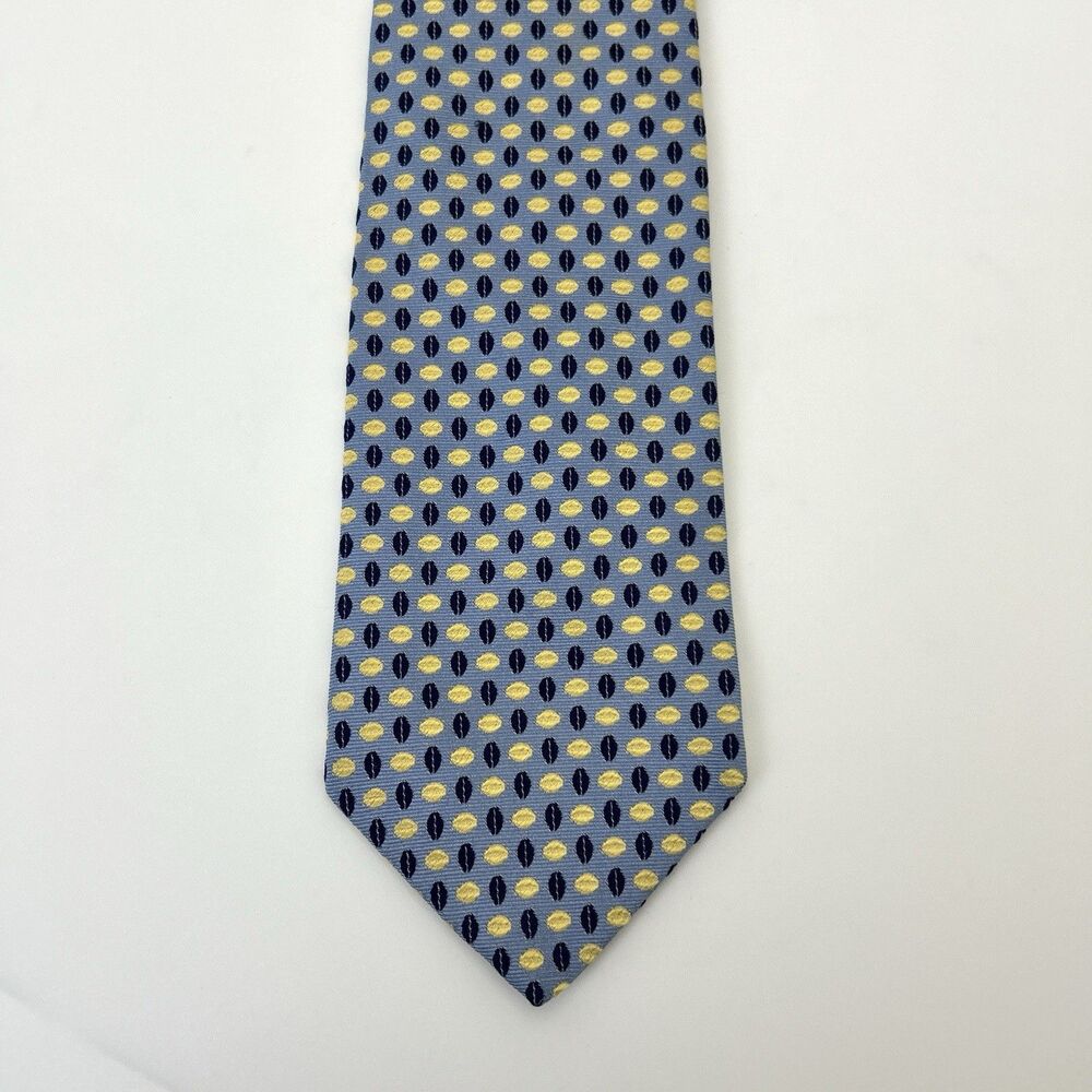 BROOKS BROTHERS Tie Polka Dot 60”Geometric Pure Silk Made In USA Coffee Bean - Picture 1 of 5